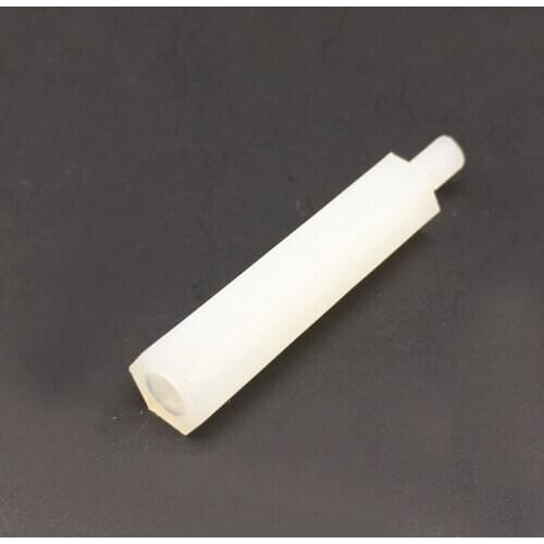 M3x19+6 Spacer Screws Hex Standoff Nuts Male to Female Plastic Nylon Accessories Off-White Pack 100