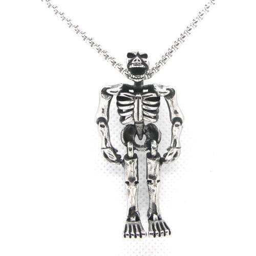 Rany&Roy Newest Flexible Fixed Skull Pendant 316L Stainless Steel Jewelry Cool Skull Pendant