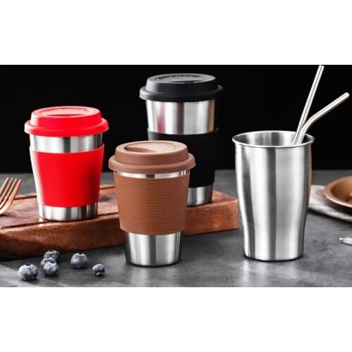 Northern Europe Ins Industry Style 304 Stainless Steel Spray Paint Beer Cup Cold Water Drinks Cup Household Office Gargle Cup