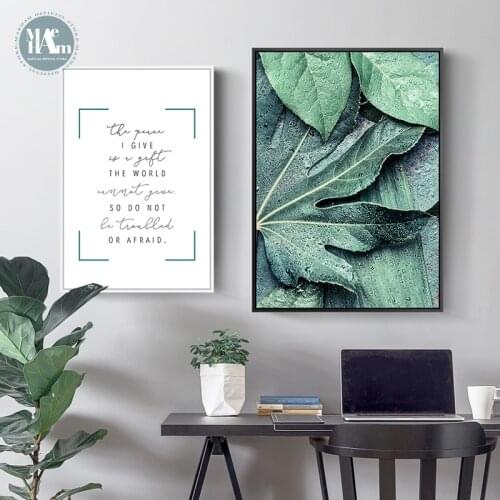 Nordic Green Plants Wall art canvas posters painting building landscape Wall Pictures print for Living Room morden Home Decor