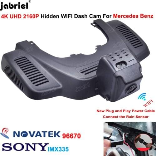 4K 2160P Plug And Play Hidden Wifi Car Dvr Dash Cam for Mercedes Benz GLE w166 GLS x166 GLE 350 400 450 500 43 53 63 2015-2018