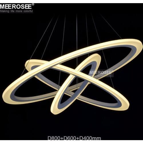 Modern Rings LED Pendant Lights for Dining Room White Acrylic Circles LED Pendant Lamp Lustres LED Lamparas de techo