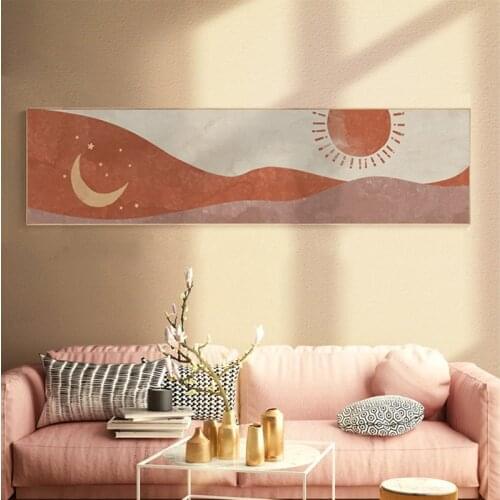 Modern Poster The Sun And Moon Canvas Painting Nordic Wall Art Pictures Print For Bedroom Big Size Home Decor Cuadros No Frame