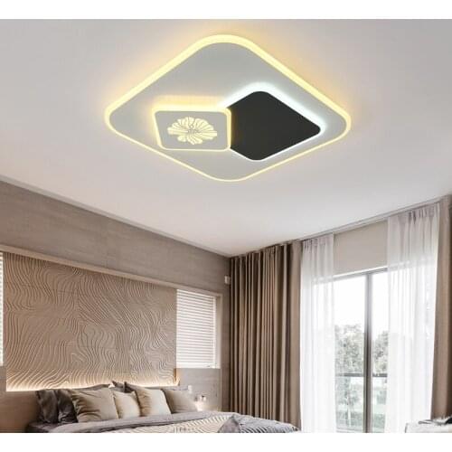 Ultra-thin circular atmosphere simple modern warm childrens room lamp creative living room acrylic led ceiling lamp 110-240V