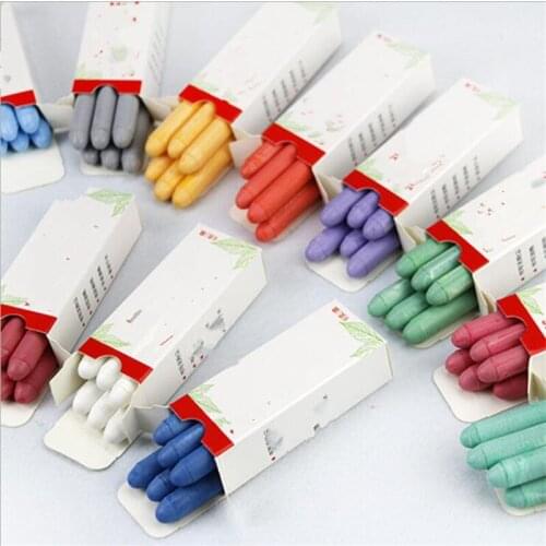 Water-soluble Chalk 6 Packs of Childrens Environmentally Friendly Painting Color Graffiti Coloring Pen Painting Solid Chalk