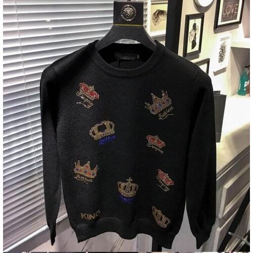 Winter O-neck Womens Sweater Diamond Woman Knitted Warm Ladys Pullover 2020 College Diamond design Women black color