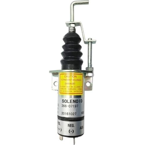 1502-12C7U2B2S1 SA-3405T 366-07197 2 PINS 12V Stop Solenoid Valve-Sinocmp Cut Off Solenoid for Electric Solenoid Exchavator