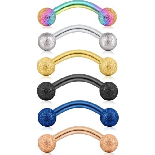 16G Eyebrow Ring Earring Daith Rook Curved Barbell 316L Stainless Steel Cartilage Helix Tragus Piercing Jewelry 8MM 10MM