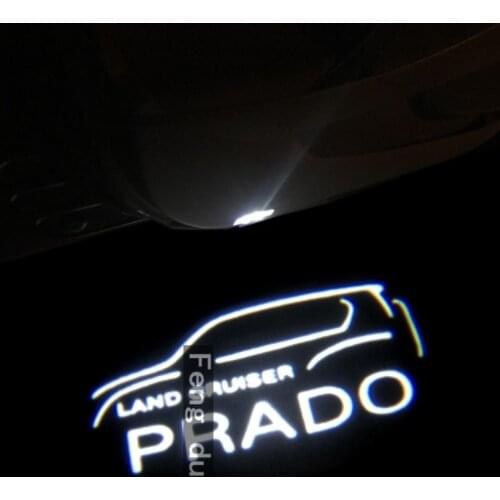 2pcs For 2010-2021 PRADO 2700 3500 4000 LED Car Door Warning Light Projector Ghost Shadow Light Welcome Light Courtesy Light