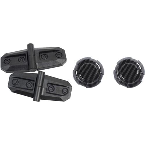 2X Car Door Keyhole Cover Protection Trim For Suzuki Jimny 2019 2020 ABS Carbon Fiber & 2PCS Car Door Hinge Cover