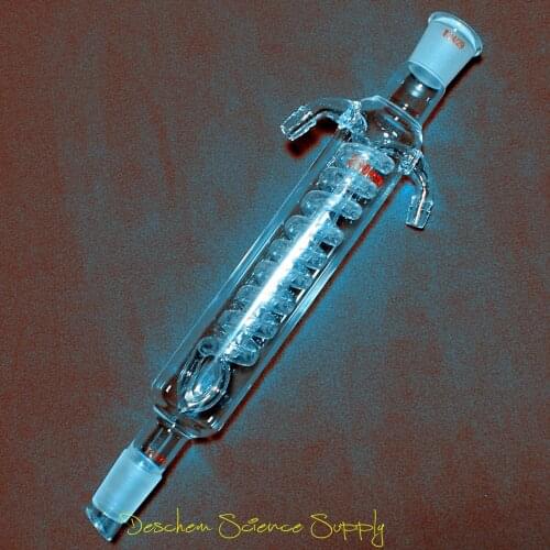 200mm,24/40,Coiled Reflux Condenser,Made By Borosilicate Glass 3.3,Lab glassware