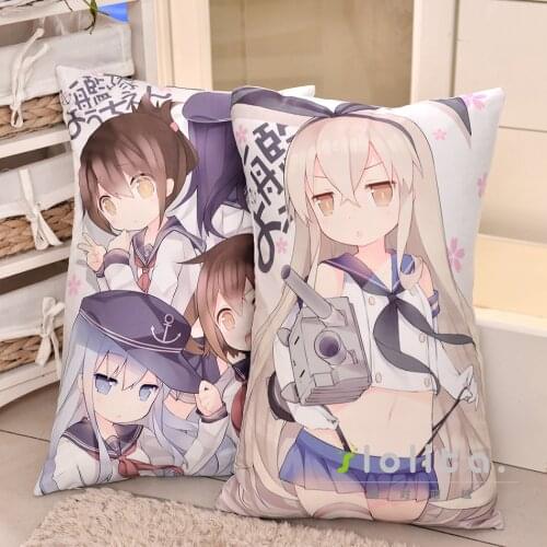 Anime Kantai Collection Shimakaze Cosplay Hug Body Back Bedding Pillow 33x55/45x70cm Sexy Double-Side Cushion Cover Plush Case