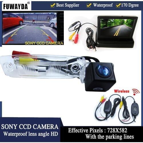 FUWAYDA Auto Parking SONY HD CCD Car Rear View Camera With 4.3 inch Car Rearview Mirror Monitor For KIA Sportage R 2010-2014