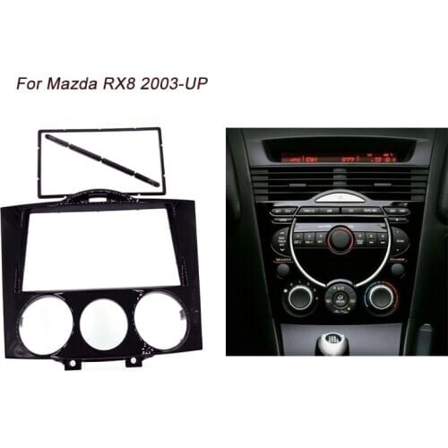 Free Shipping New ITYAGUY Double Din CD DVD Stereo Audio Panel fascia For MAZDA RX8 RX-8 2003+ Radio Face Plate