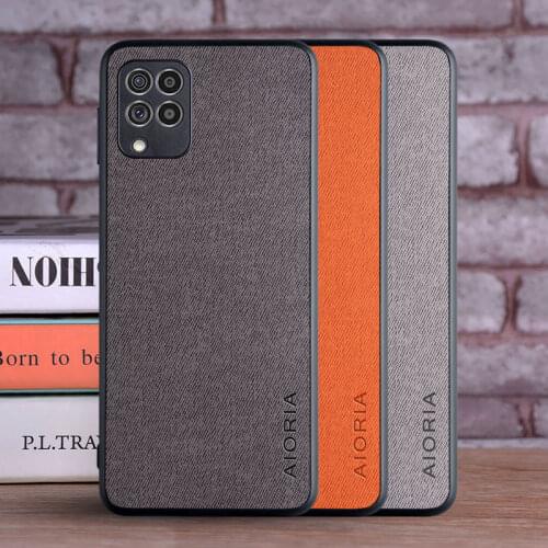 Case for Samsung Galaxy F62 M62 coque Luxury textile Leather skin soft TPU hard phone cover for samsung galaxy f62 case funda