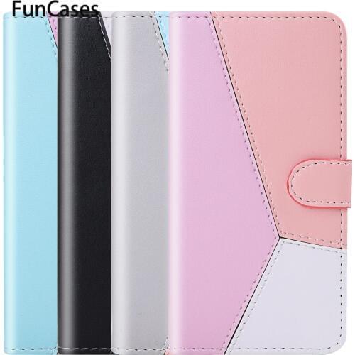 Stand Cases For etui Oneplus 7 Pro Geometric Flip Book Case sFor OnePlus ajax 7T Pro Aksesuar Ajax Cat Phone Case 1+7 Pro