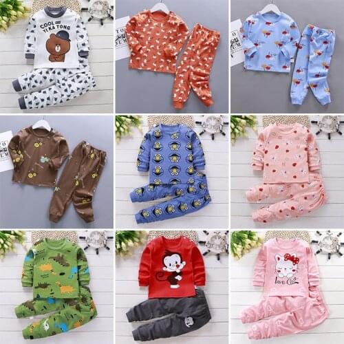 Baby Clothes Autumn Newborn Sports Suit Cotton Girls Top + Pants 2 Pieces Underwear Suit children Clothes