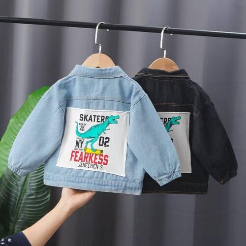 2021 Cartoon Denim Jacket For Boys Fashion Coats Children Clothing Autumn Baby Girls Clothes Outerwear Cartoon Top Jackets Coats