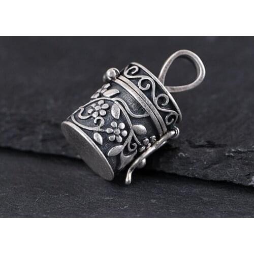 925 Sterling Silver open locket Pendant Charm jewelry A5296