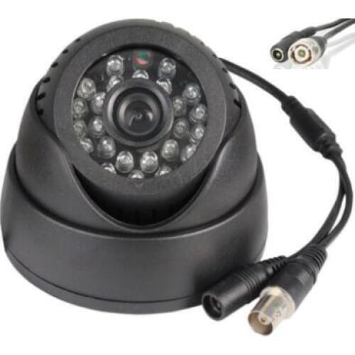 IR Night Vision CCTV Camera Support Connect LCD Monitor Dome Camera
