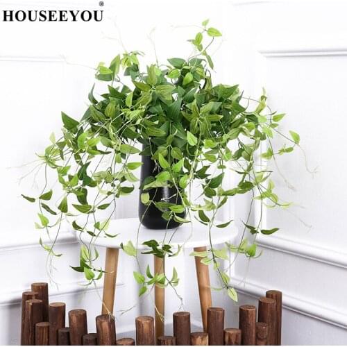 88cm Artificial Green Plants Magnolia Leaf Hanging Ivy Leaves Fake Flowers Vine Desktop Pot Home Garden Wall Party Decoration