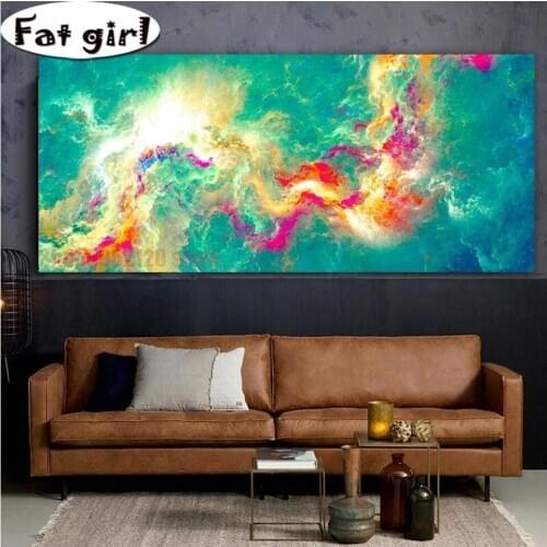 Square Round Drill Diamond painting Diy 5D Abstract Artistic Color Drawing Mosaic Cross Stitch Embroidery Wall Sticker Gifts