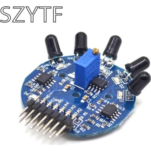 Rd flame sensor module outputs an analog to digital dual fire-fighting robots