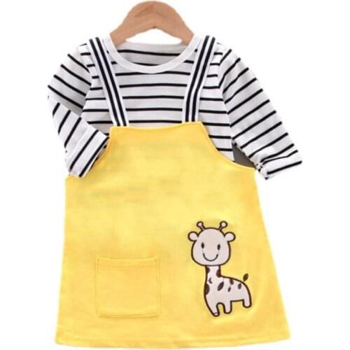 New Children Outfits Summer Baby Clothes Girl Casual T-Shirt Strap Dress 2Pcs/Set Toddler Costume Infant Clothing Kids Tracksuit