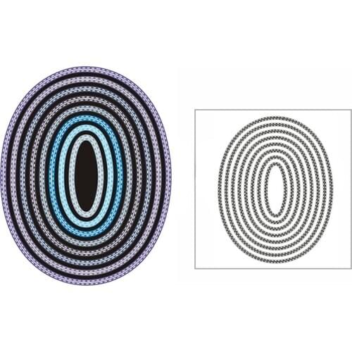 New Nesting Stitched Oval Frame 2020 Metal Cutting Dies for DIY Scrapbooking and Card Making Decorative Embossing Craft No Stamp