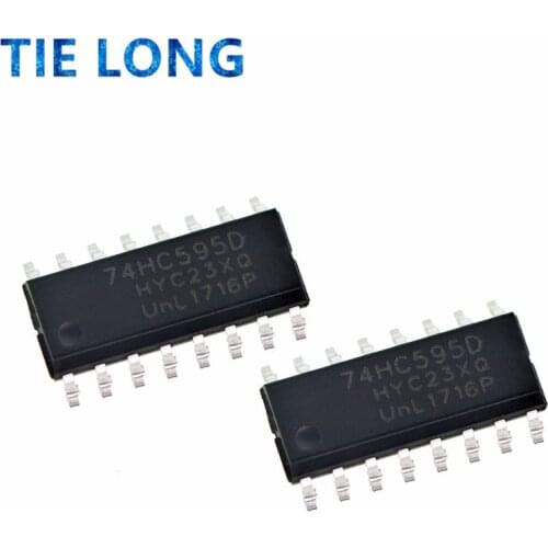 10PCS 74HC595 SOP16 74HC595D SOP SN74HC595D SOP-16 SMD New and Original IC Chipset