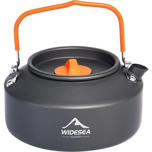 Widesea 1L Camping Tea Coffee Pot Kettle Portable Ultralight Aluminum Teapot for Backpacking Hiking Camping Picnic