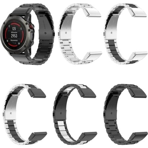 20/22/26mm Stainless steel Wrist Band Strap for Garmin Fenix 6X 6S 6 5X 5 5S Plus 3HR Easyfit install Metal Watch bands Straps