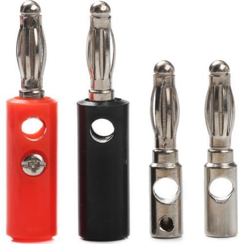 10Pcs 4mm Banana Plug Video Speaker Adapter Audio Wire Cable Connector Banana Plugs Connectors set