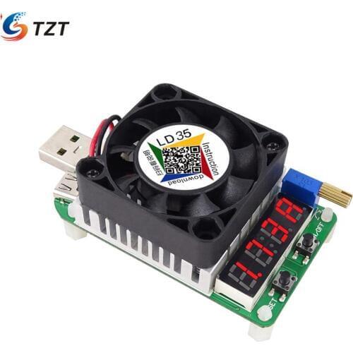 TZT LD25 LD35 USB Electronic Load Resistor Discharge Battery Test Adjustable Current Voltage Trigger QC2.0 QC3.0