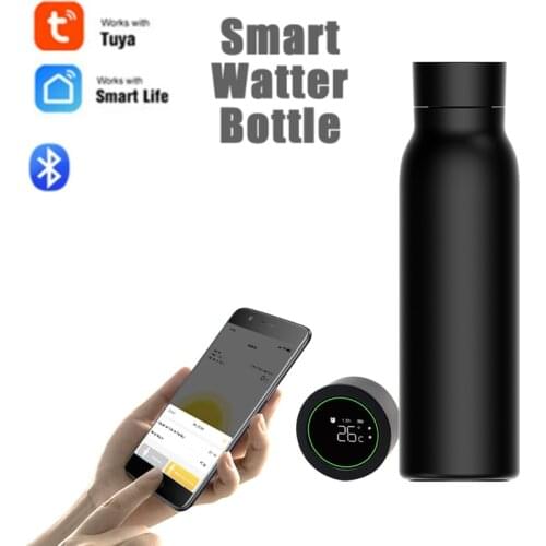 600ml TUYA Stainless Steel Smart Thermos Temperature Display Smart Water Bottle Vacuum Flasks Thermoses LCD 24 Hours Insulation