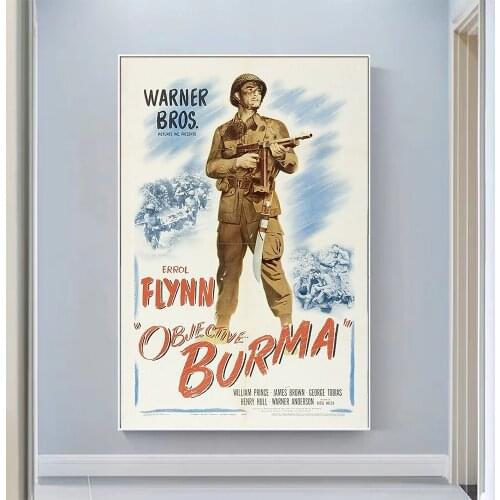 V0917 Objective Burma Vintage Classic Movie Wall Silk Cloth HD Poster Art Home Decoration Gift