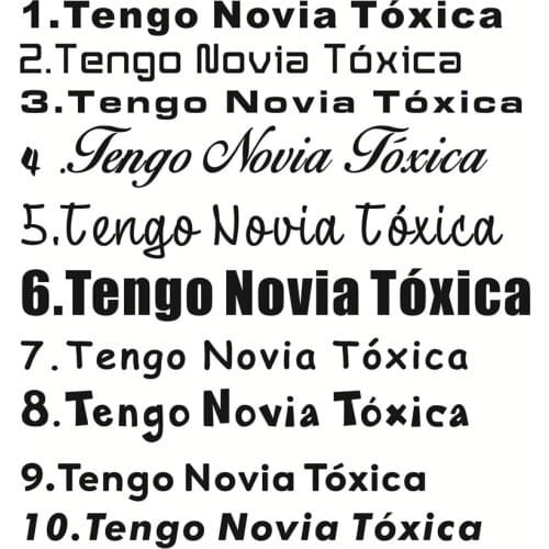 Custom Text Funny love tengo novia toxicaI have a toxic girlfriend your name NICKNAME Window Lap Decal car sticker