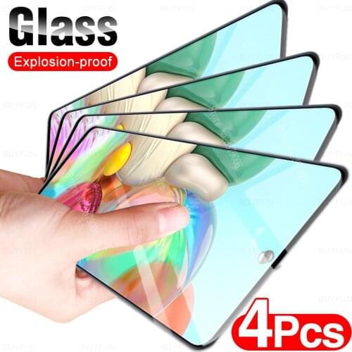4PCS Tempered Glass For Samsung Galaxy a71 a51 a01 m01 core m31s m21 m30s A50S A40S A30S Screen Protector Protective Glass Films
