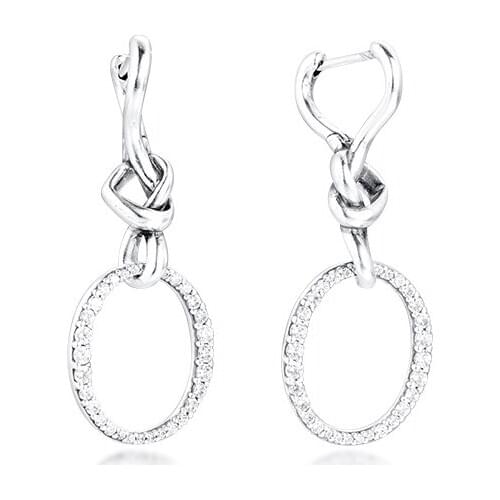 2020 Knotted Heart-shaped Stud Earrings For Women 925 Sterling Silver Love earring silver 925 brincos fine jewelry Free shipping