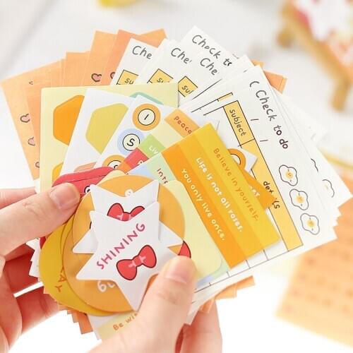 1 Set ( Memo + Sticker ) Study Habit Manage Check List To Do List Notepads Student Stationery