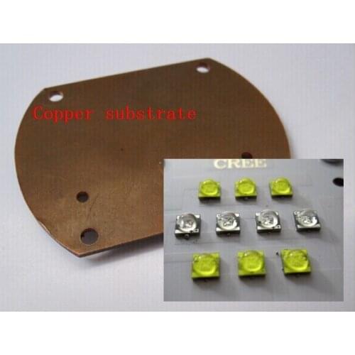 10pcs copper Cree XTE XT-E 5W LED Emitter ; Cold White 6500-7000K; Royal Blue 450-452nm LED