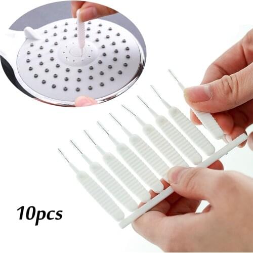 10pcs Shower Head Cleaning Brush Anti-Clogging Pore Gap Hole Nylon Spout Brush Cell Phone Hole Brush Set for Cleaning Tools