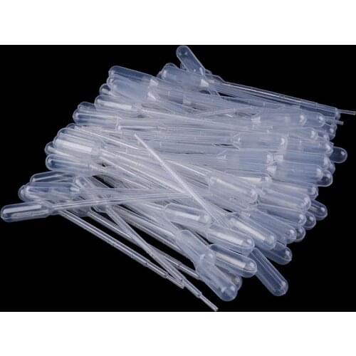 100pcs 1ml Plastic Pasteur Pipette Transfer Pipette Dropper Polyethylene