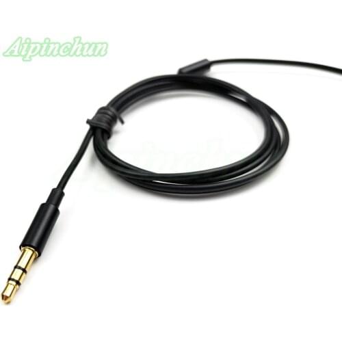 3.5mm 3-Pole Jack DIY Earphone Audio Cable Headphone Repair Replacement Cord Wire Black