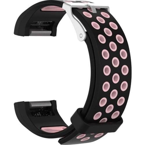 50pcs/Lot by DHL for Fitbit Charge 2 Silicone Double Colors Sports Replacement Wristband Strap buckle Adjustable Fitness band