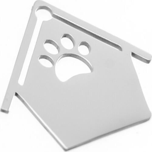 Stainless steel kennel doghouse charm pendant Pet name tags Stainless steel mirror polished pendant 50pcs