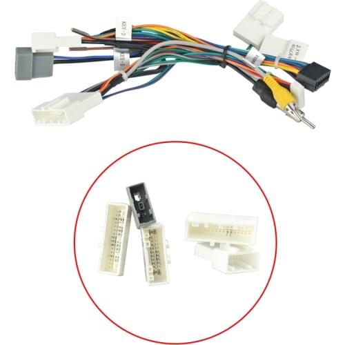 Car Radio Player Cable Plug Canbus Fitting Adaptor Dash Kits For Nissan SYLPHY SENTRA KICKS Qashqai X-Trail NAVARA Terra RZC