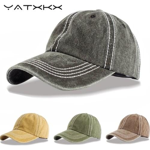 [YaTxKx] Hats For Women Men Washed Cotton Baseball Caps Unisex Casual Adjustable Caps Outdoor Trucker Snapback Cycling Hats