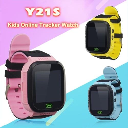 GPS Watch Tracker Y21S 1.44 inches touch screen GPS Locator for kids with Life Waterproof Anti-lost SOS AGPS+LBS Positioning