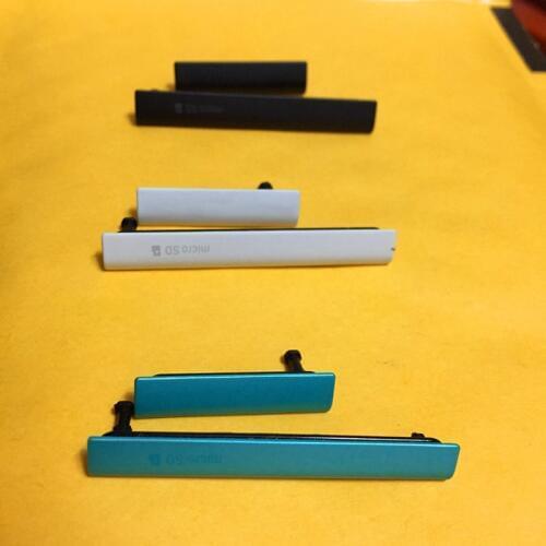 New 3 colors usb Cover Charger Port Dust Plug Cover + SIM Card Port Slot Cover for Sony Xperia Z2A SOL25 D6563 ZL2